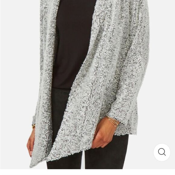 Vince Camuto - Womens Open Front Long Cardigan Sweater. Color — Silver H… - Picture 2 of 6